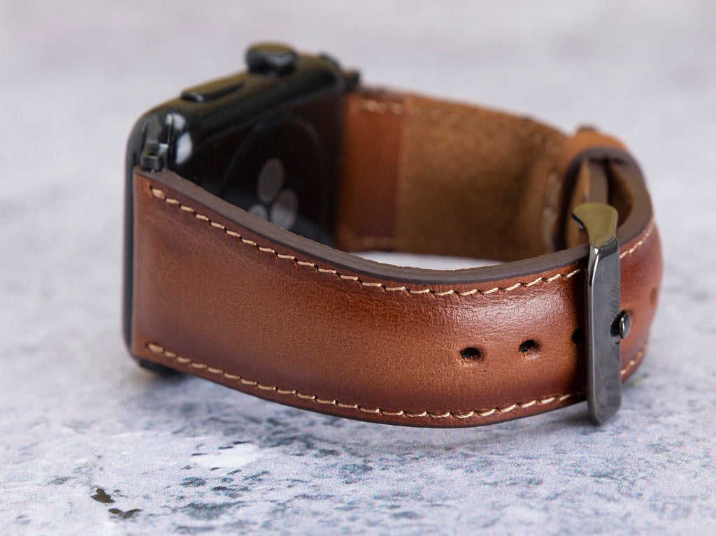 Classic Brown Leather Band for Samsung Galaxy Watch — detail 1