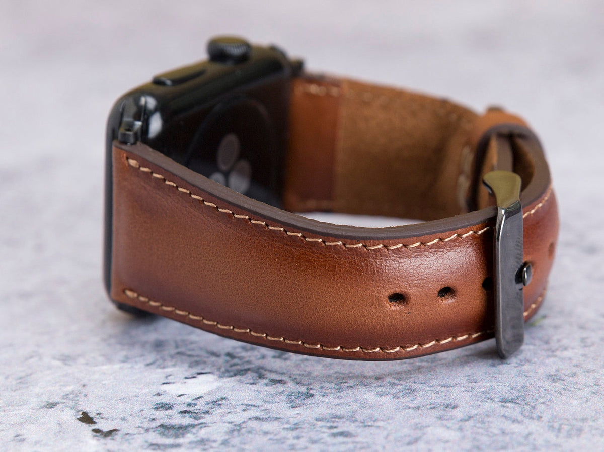 Classic Brown Leather Band for Samsung Galaxy Watch — detail 1