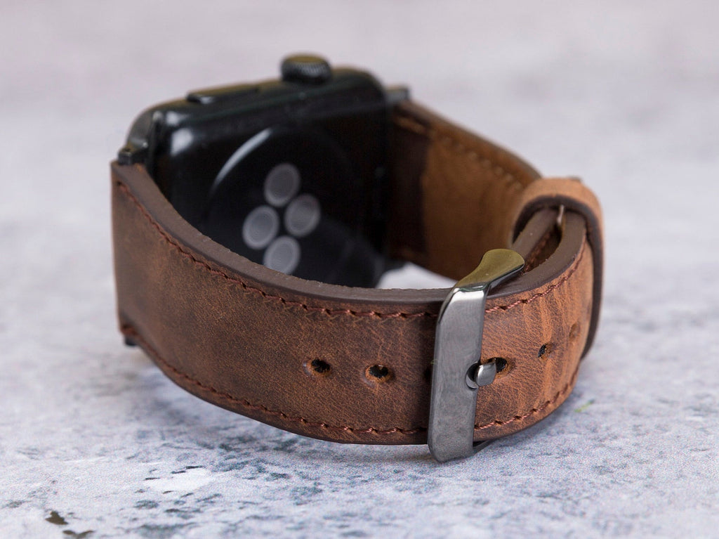 Smoky Brown Leather Band for Apple Watch — detail 4