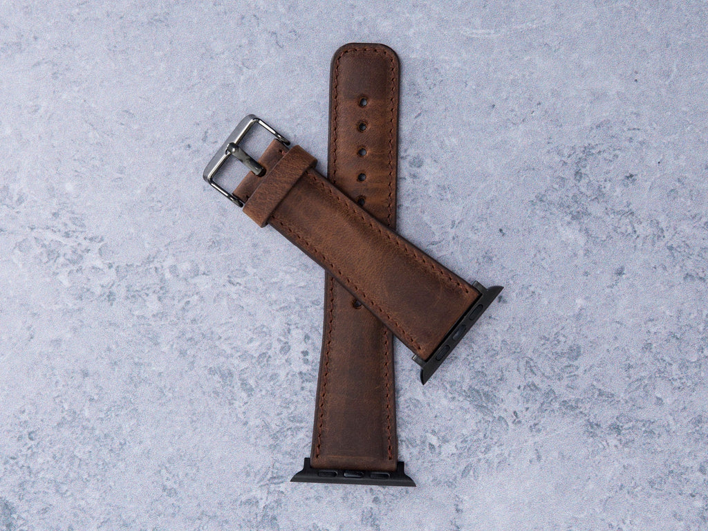 Smoky Brown Leather Band for Apple Watch — detail 5