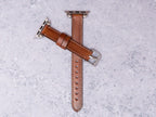Burnished Brown Thin Leather Band for Apple Watch – detail 5