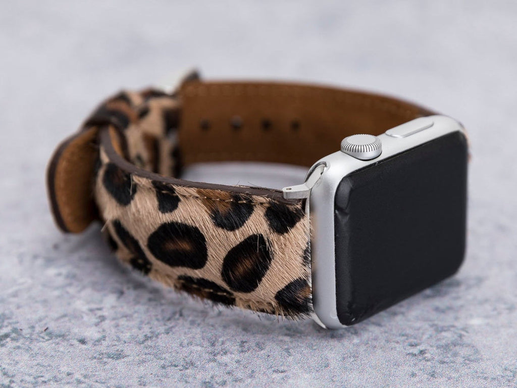 Leopard Print Leather Band for Fitbit Versa & Sense — detail 3