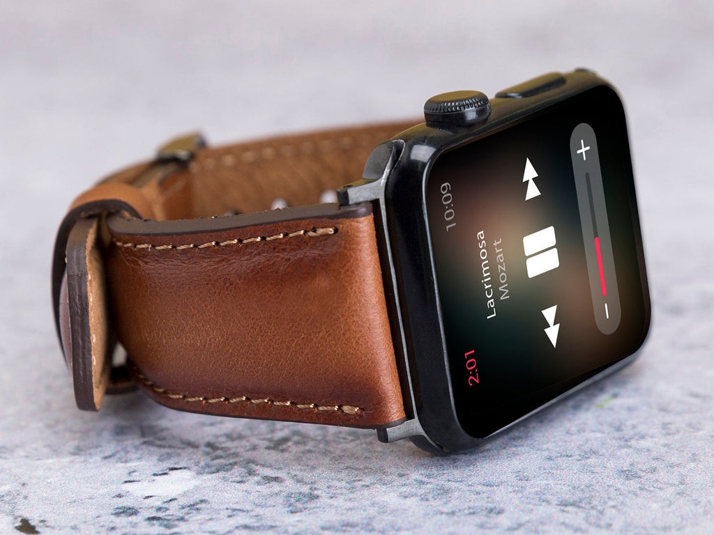 Classic Brown Leather Band for Samsung Galaxy Watch — detail 4