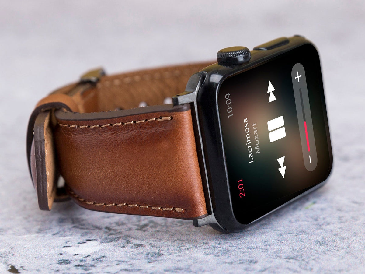 Classic Brown Leather Band for Samsung Galaxy Watch — detail 4