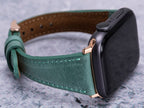 Sea Green Slim-Cut Leather Band for Apple Watch – detail 1