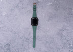 Sea Green Slim-Cut Leather Band for Apple Watch – detail 5