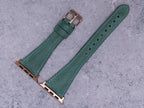 Sea Green Slim-Cut Leather Band for Apple Watch – detail 4