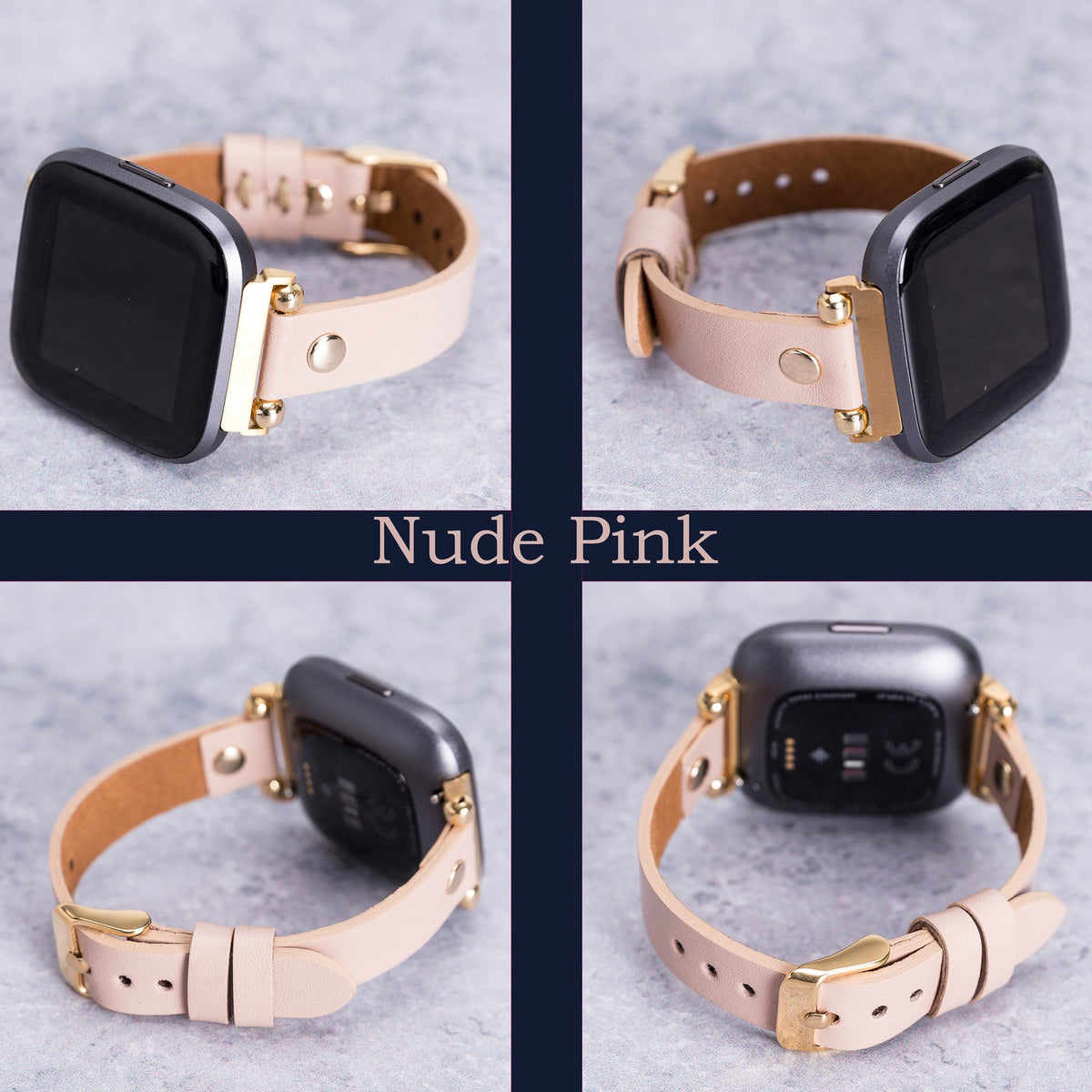 Thin Rivet Leather Band for Fitbit Charge — detail 3