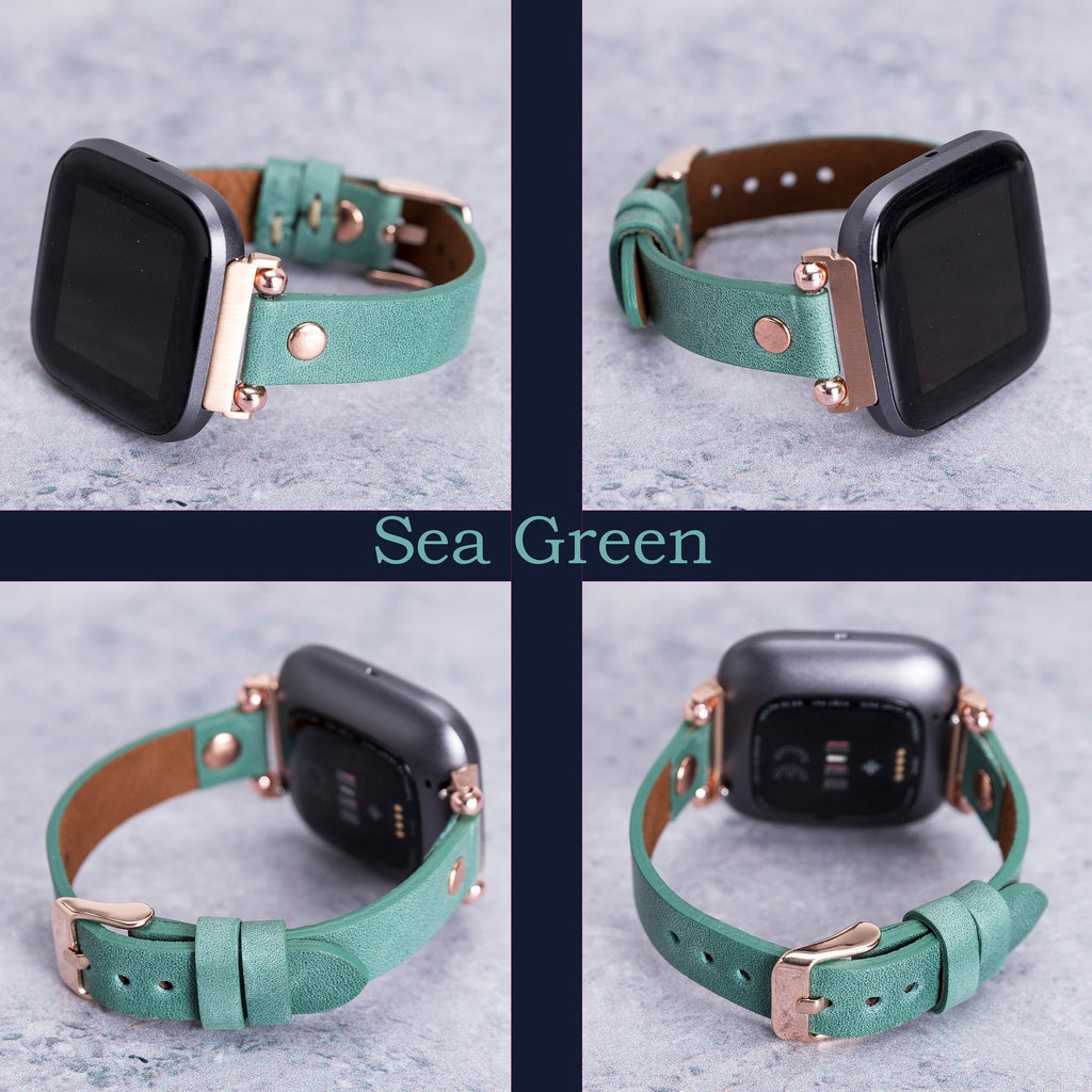 Thin Rivet Leather Band for Fitbit Charge — detail 2