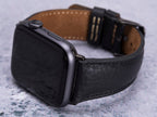 Classy Black Leather Band for Apple Watch – main view