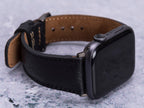Classy Black Leather Band for Apple Watch – detail 2