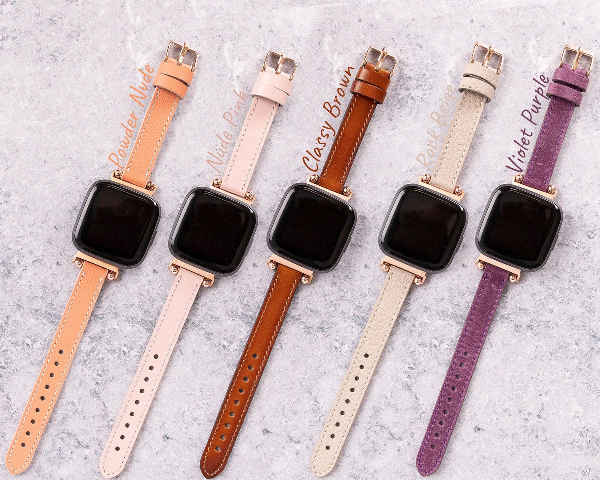 Slim Stitched Leather Band for Fitbit Charge — detail 3