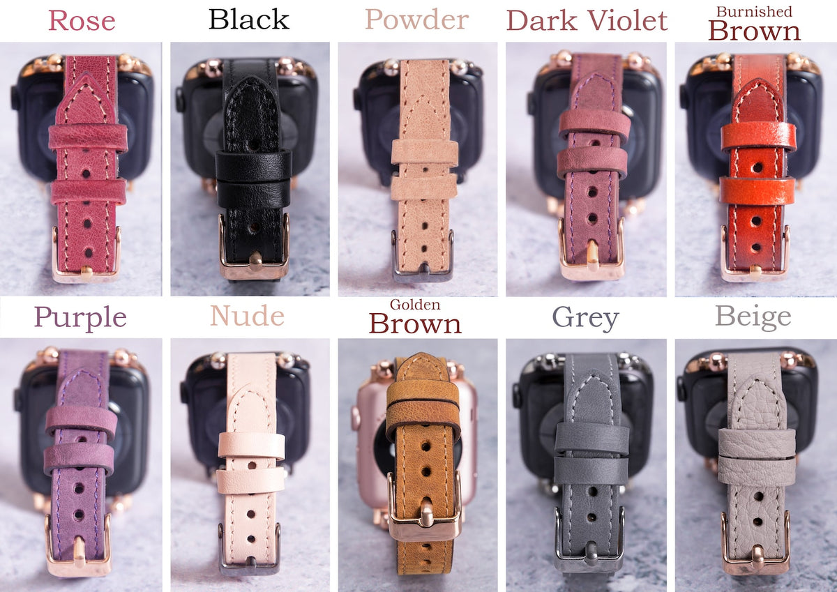 Stitched Leather Band for Fitbit Luxe — main product photograph