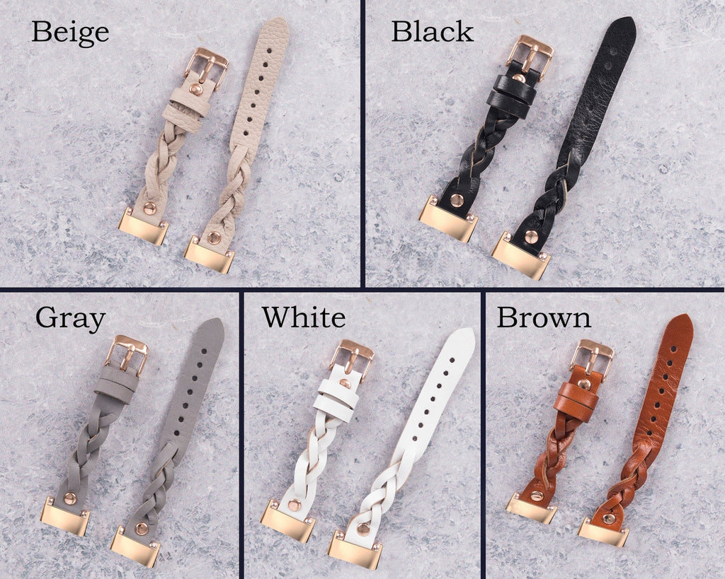 Braided Leather Band for Fitbit Charge — main product photograph