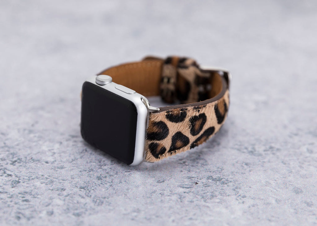 Leopard Print Leather Band for Fitbit Versa & Sense — detail 5