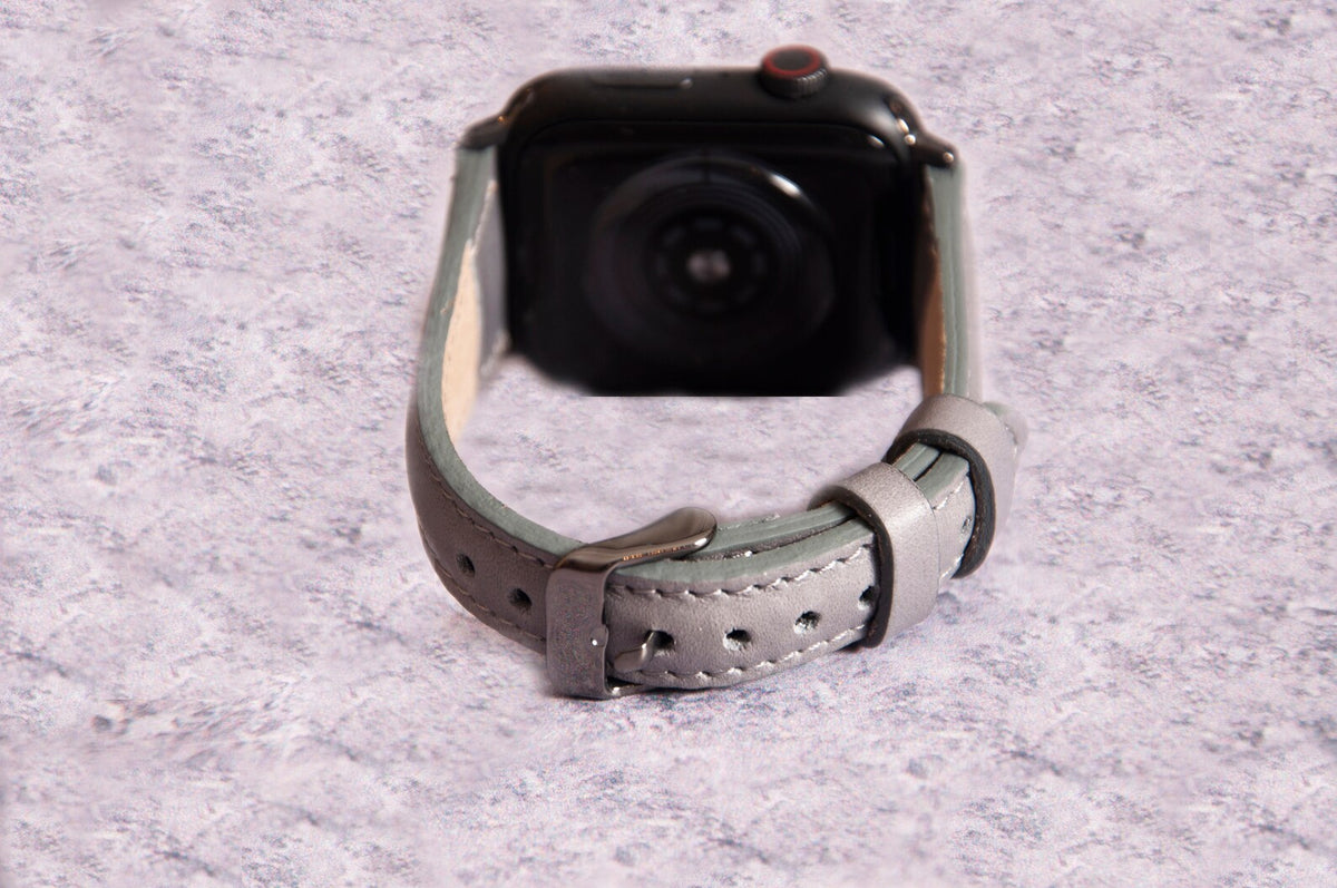 Slim Gray Leather Band for Apple Watch — detail 4