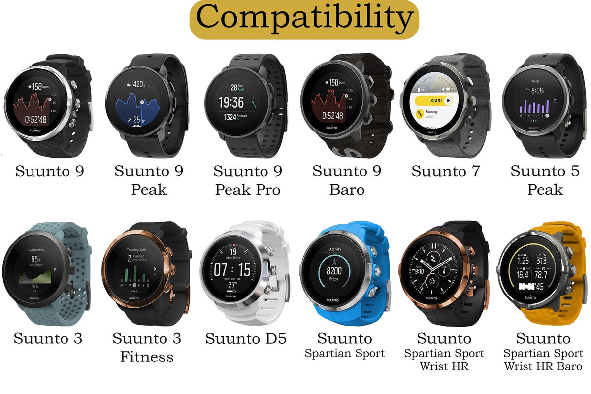 Black Leather Band for Suunto Watches — detail 2