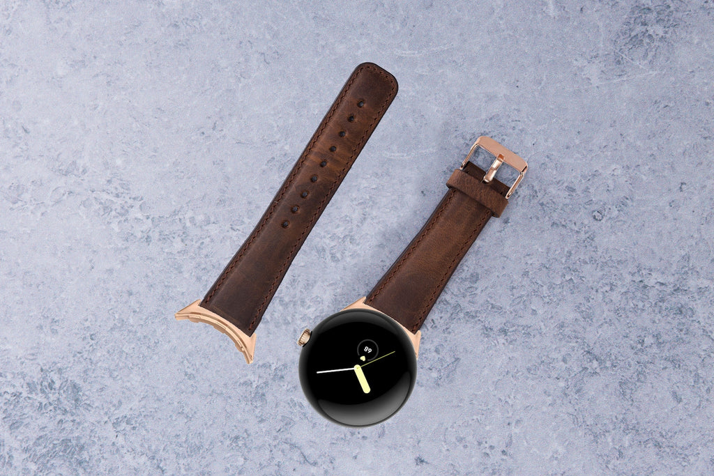 Smoky Brown Leather Band for Google Pixel Watch — detail 4
