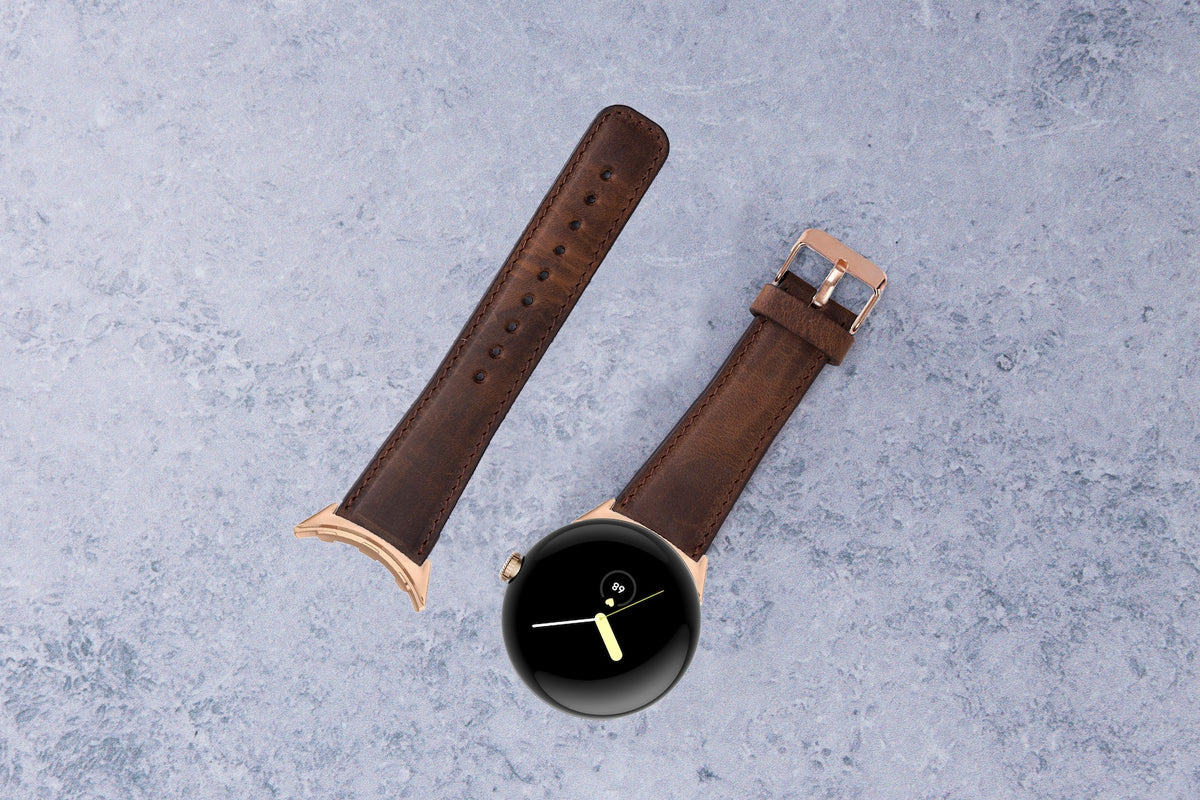 Smoky Brown Leather Band for Google Pixel Watch — detail 4
