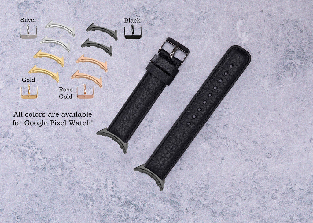 Soft Black Leather Band for Google Pixel Watch — detail 2
