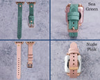 Thin Beaded Leather Band for Apple Watch — detail 2