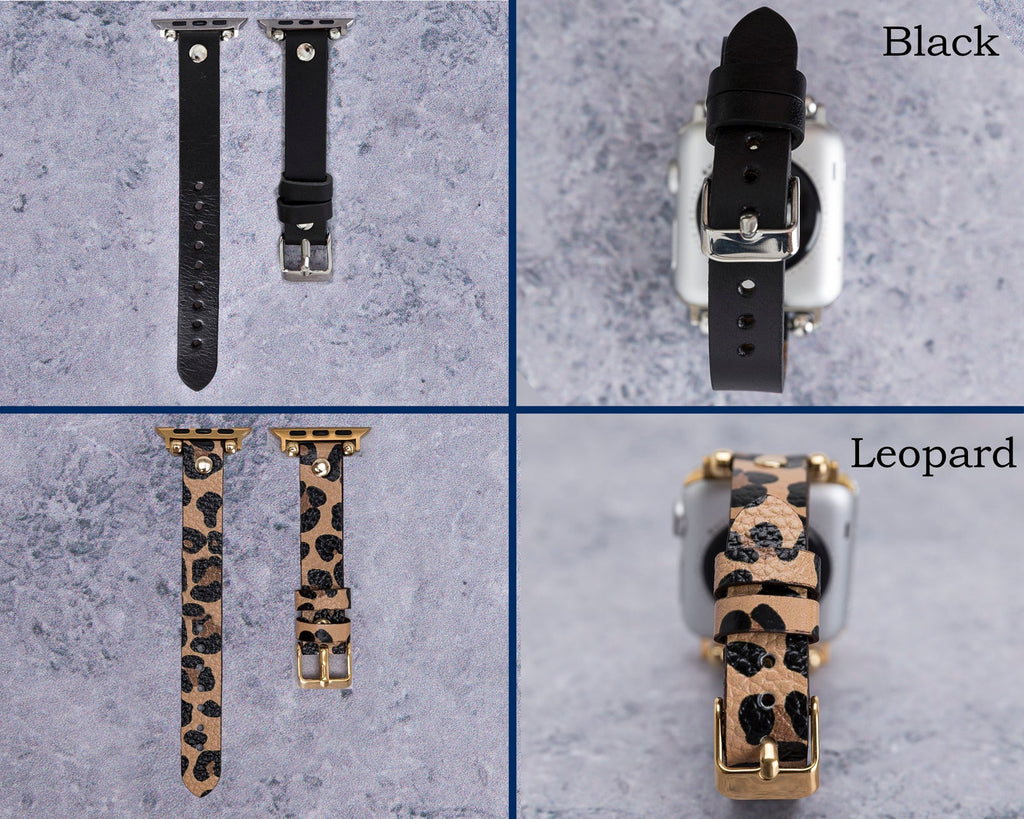 Thin Beaded Leather Band for Apple Watch — detail 4