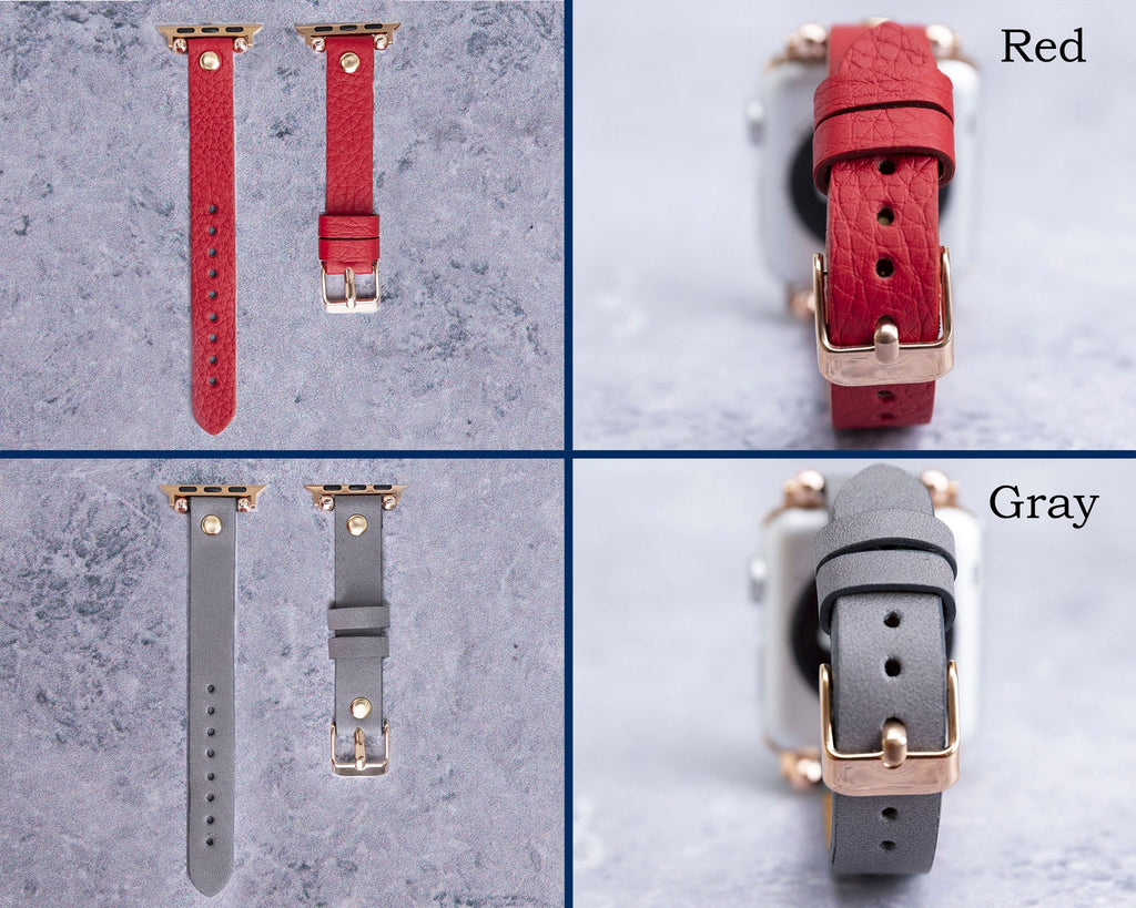 Thin Beaded Leather Band for Apple Watch — detail 3