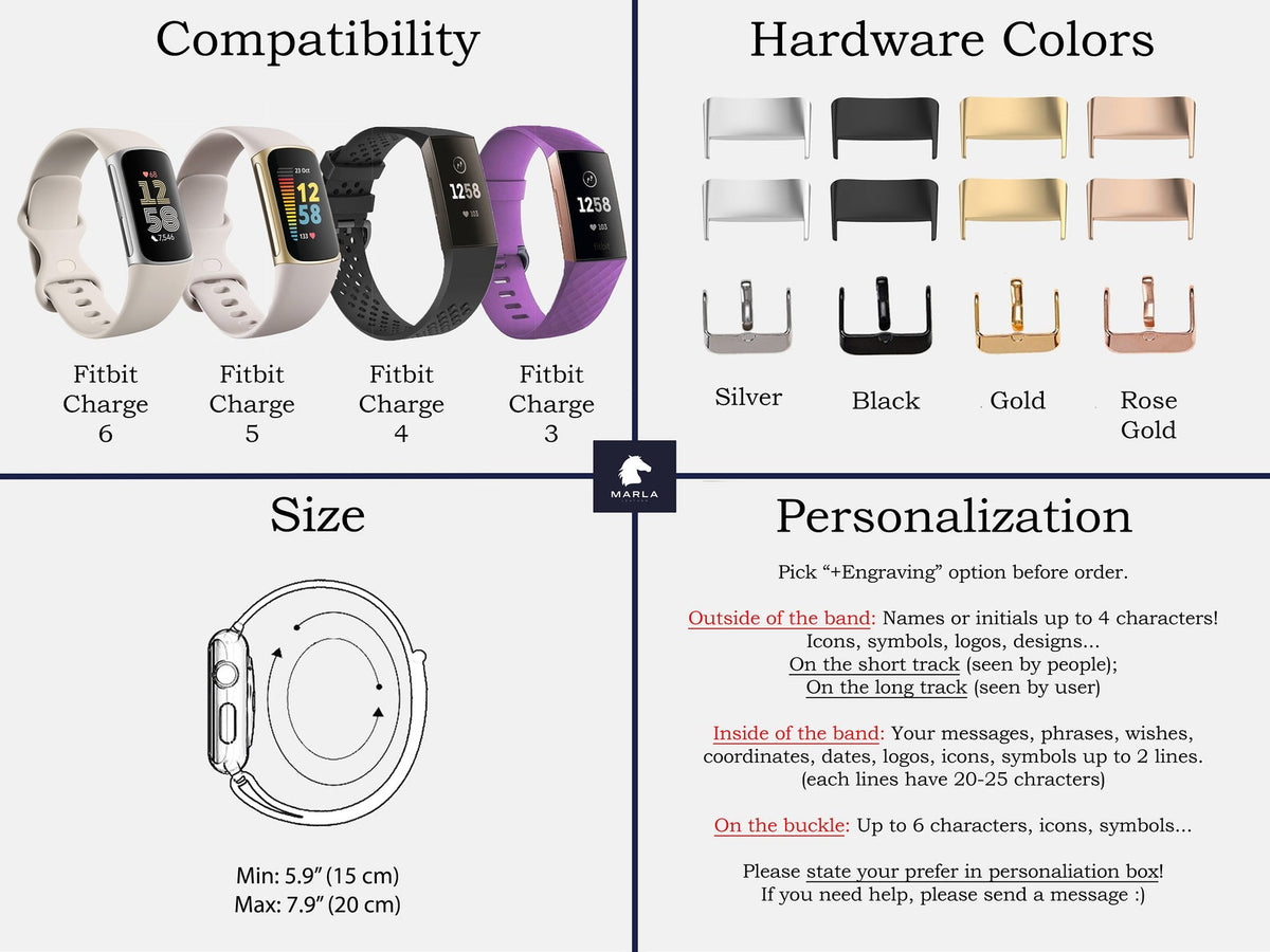Slim Stitched Leather Band for Fitbit Charge — detail 1
