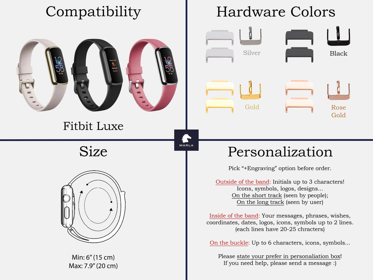 Stitched Leather Band for Fitbit Luxe — detail 2